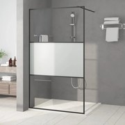 Διαχωριστικό Ντουζιέρας με Αμμοβολή Μαύρο 115x195 εκ. Γυαλί ESG