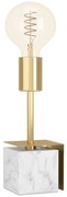 Φωτιστικό Επιτραπέζιο 1xΕ27 Carmita 390169 Φ4,5x26cm 1xE27 40W White-Brass Eglo Ατσάλι,Πέτρα