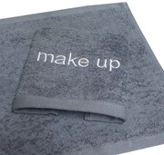 Πετσέτα Βαμβακερή Make Up 30x30εκ. Plain Line Γκρι