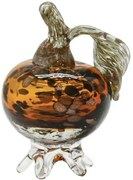 Διακοσμητικό Ρόδι Φυσητό 15-70017 Φ6x10cm Amber-Black Marhome Γυαλί