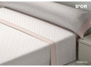 Σετ σεντονια D'Or ROMA Ροζ Kρεβάτι 90 εκ Franela