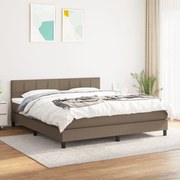 ΚΡΕΒΑΤΙ BOXSPRING ΜΕ ΣΤΡΩΜΑ TAUPE 180X200 ΕΚ. ΥΦΑΣΜΑΤΙΝΟ 3140077