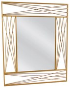 Καθρέπτης Τοίχου ARAVIR Χρυσό Μέταλλο/Γυαλί 65x2x80cm - 14790022
