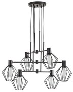 Φωτιστικό Οροφής  SE21-BL-100-GR1 ADEPT PENDANT Black Metal Pendant Black Metal Grid+ - 51W - 100W - 77-8877