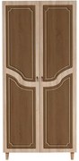 Ντουλάπα Δίφυλλη Stil 869VEL4238 90x52x192cm Oak-Brown Δίφυλλη