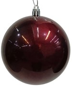 Χριστουγεννιάτικη Μπάλα Σκούρο Μπορντώ Περλέ 10cm 237892