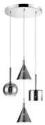 Κρεμαστό Φωτιστικό Ροζέτα 4xG9 Γυαλί Luma Lighting-114-01047-09-smoke-Φιμέ/Smoke 114-01047-09-smoke