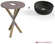 Scarabeo Cross 2501F0-9852 Sand (Μπεζ Ματ) Πάγκος Με Νιπτήρα Glam Andresia Ø39εκ.