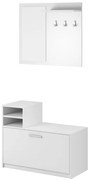 Lh-homefurniture Έπιπλο Εισόδου Luna Λευκό 80x180x26cm 12101-LNw