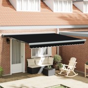 vidaXL Αυτόματη Τέντα Μαύρη 400 x 300 cm