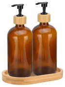 ESTIA ΑΝΤΛΙΕΣ ΣΑΠΟΥΝΙΟΥ BAMBOO ESSENTIALS ΓΥΑΛΙΝΕΣ 500ml ΣΕΤ 3 ΤΕΜ. ΜΕ ΔΙΣΚΟ ΒΑΜΒΟΟ