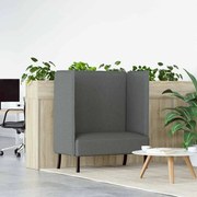 vidaXL Σαφίνα Υψηλής Πλάτης Σκούρο Γκρι 109x56x121 εκ. Υφάσματος