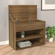 vidaXL Παπουτσοθήκη Καφέ Δρυς 60x30x45 εκ. από Επεξεργασμένο Ξύλο