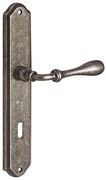 Roline Κ370 Πόμολο Πόρτας με Πλάκα από Ορείχαλκο Old Silver 255x45x114mm