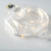 "WHITE RIBBON", 20 LED ΛΑΜΠ.ΧΑΛΚΟΥ, WW, ΑΣΗΜΙ ΚΑΛ. &amp; ΜΠΑΤ. 3xAA, IP20, 2M+10CM, 1.2W ACA X01201118