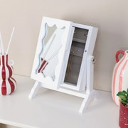 Καθρέφτης Επιτραπέζιος/Κοσμηματοθήκη (29x22x15) A-S Cheri 211546 White