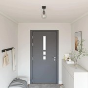 Σποτ οροφής Μαύρο 13 x 13 x 26 εκ. Γυαλί και Μέταλλο