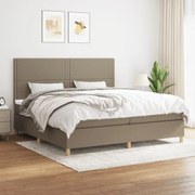 ΚΡΕΒΑΤΙ BOXSPRING ΜΕ ΣΤΡΩΜΑ TAUPE 200X200 ΕΚ. ΥΦΑΣΜΑΤΙΝΟ 3142285