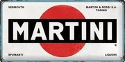 Μεταλλική πινακίδα Martini Logo White