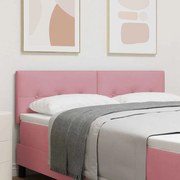 vidaXL Κεφαλάρι Επιτοίχιο με κεφαλάρι Ροζ 160 cm Βελούδο
