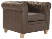 Πολυθρόνα DKD Home Decor 80 x 80 x 70 cm Ξύλο Σκούρο καφέ