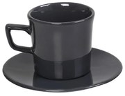 Φλυτζάνι Με Πιατάκι Espresso Stoneware Anthracite Essentials ESPIEL 100ml OWB105K6