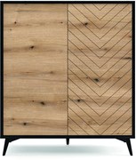 Lh-homefurniture Μπουφές Diamond Ανθρακί+Evoke 104x119x39cm P_DM_24