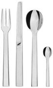 Μαχαιροπίρουνα Santiago DC05S24 Σετ 24Τμχ. Ανοξ. Ατσάλι Silver με Δώρο 2 Δαχτυλίδια Πετσέτας Alessi 24 τμχ Stainless Steel