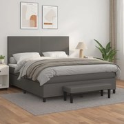 ΚΡΕΒΑΤΙ BOXSPRING ΜΕ ΣΤΡΩΜΑ ΓΚΡΙ 160X200ΕΚ. ΑΠΟ ΣΥΝΘΕΤΙΚΟ ΔΕΡΜΑ 3137555