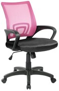 VELCO Pro Systems ΚΑΡΕΚΛΑ ΓΡΑΦΕΙΟΥ ΠΑΙΔΙΚΗ ΡΟΖ -ΜΑΥΡΗ - ΔΙΑΣΤΑΣΕΙΣ 55x49x86/96cm - ΕΠΙΦΑΝΕΙΑ: ΔΙΑΤΡΗΤΟ &amp; PVC velco-66-33668