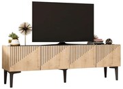 Έπιπλο Τηλεόρασης HM9435.01 154x37x45cm Natural-Black Μελαμίνη