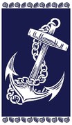 Πετσέτα Θαλάσσης 33 Navy DimCol Θαλάσσης 90x170cm 100% Cotton