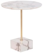 Βοηθητικό Τραπέζι DKD Home Decor Μάρμαρο Χάλυβας Ρητίνη (45 x 45 x 50 cm)