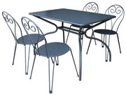 Bluimis ΣΕΤ ΤΡΑΠΕΖΑΡΙΑ ΚΗΠΟΥ ΜΕΤΑΛΛΙΚΗ ANAIS 5401 G + DAHLIA 5406 G BL-200-70-002