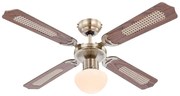 Ανεμιστήρας Οροφής Globo Lighting Champion 0309 Οξυντέ και Καφέ με Φως