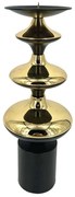Κηροπήγιο 15-00-23953 Φ15x42cm Gold-Black Marhome Metal