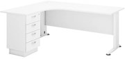 WOODWELL ΕΟ995L,2SUPERIOR COMPACT Αριστερή Γωνία, Απόχρωση Άσπρο 180x70x75 / 150x60x75cm ΕΟ995L,2