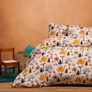 Σετ Σεντόνια Βαμβακερά Μονά 170x270εκ. Explorer Blue Kids Line Melinen 20004369