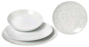 Σερβίτσιο Πιάτα Φαγητού Fashion (Σετ 20Τμχ) 25.638.40 White-Grey Cryspo Trio 20 τμχ Porcelain