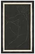 Κάδρο Female Nude FA13417 60x100cm Black-Gold MindTheGap Κάθετοι Ξύλο,Ακρυλικό