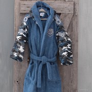 Παιδικό Μπουρνούζι Rythmos Army Blue Μπλε No3-4