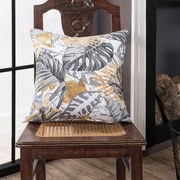 Μαξιλαροθήκη Διακοσμητική Frontera Grey-Gold Teoran 45X45 Cotton-Polyester