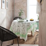 Τραπεζομάντηλο Bree 620 White-Grey Gofis Home 145X145 Βαμβάκι-Πολυέστερ