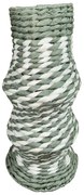 KEA ΒΑΖΟ ΜΕ ΚΑΠΑΚΙ PAPER ROPE ΦΥΣΙΚΟ ΛΕΥΚΟ ΜΕΝΤΑ 12x12xH35cm - 031557