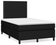 ΚΡΕΒΑΤΙ BOXSPRING ΜΕ ΣΤΡΩΜΑ &amp; LED ΜΑΥΡΟ 120X190 ΕΚ. ΥΦΑΣΜΑΤΙΝΟ 3270192