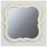 Καθρέφτης Ξύλινος Λευκό 51x51x2.5cm 751-10029 Estheti 751-10029 Λευκό