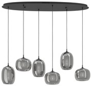 Φωτιστικό Οροφής - Ράγα Larva 390415 6xE27 118,5x150cm Black Eglo