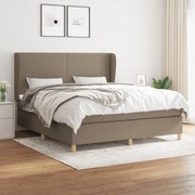 Κρεβάτι Boxspring με Στρώμα Taupe 160x200 εκ. Υφασμάτινο 3128377