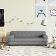 vidaXL Καναπές Παιδικός Γκρι 90 x 53 x 30 εκ. από Συνθετικό Δέρμα