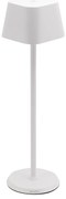Επιτραπέζιο Φωτιστικό ArteLibre LED Φορητό GEORGINA Λευκό Αλουμίνιο 11x11x37.7cm